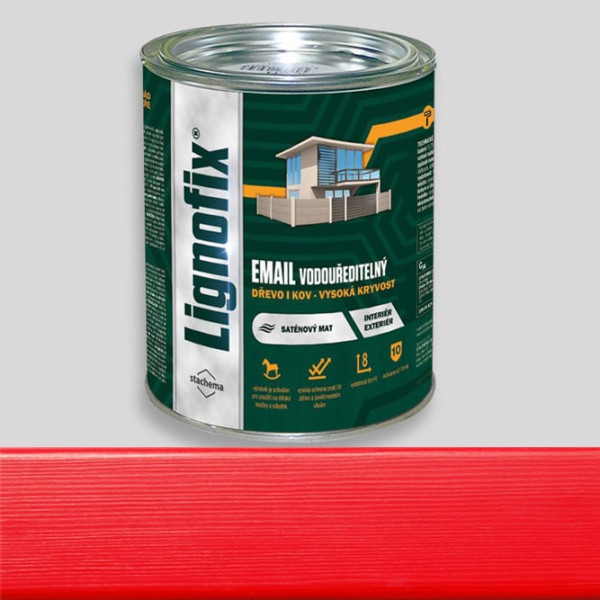Емаль водорозчинна Lignofix червона